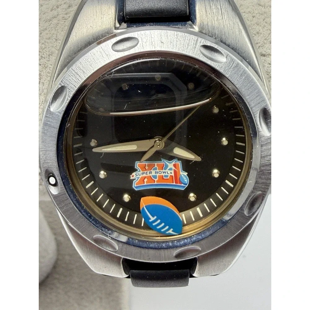 Fossil PR1665 Super Bowl XLI New‎ Battery Mens Watch 36MM 8